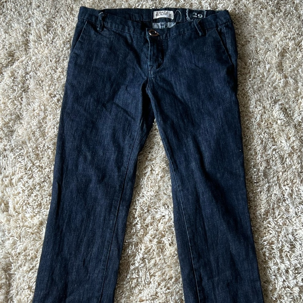 low rise straight leg jeans
